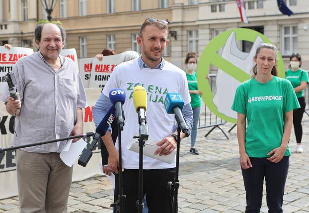 Zagreb: Prosvjed Zelene akcije zbog zakona o gospodarenju otpadom