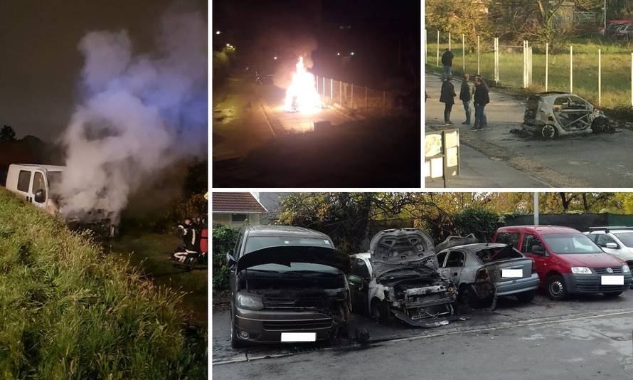 Požari po cijelom Zagrebu: Na pet lokacija gorjelo osam vozila