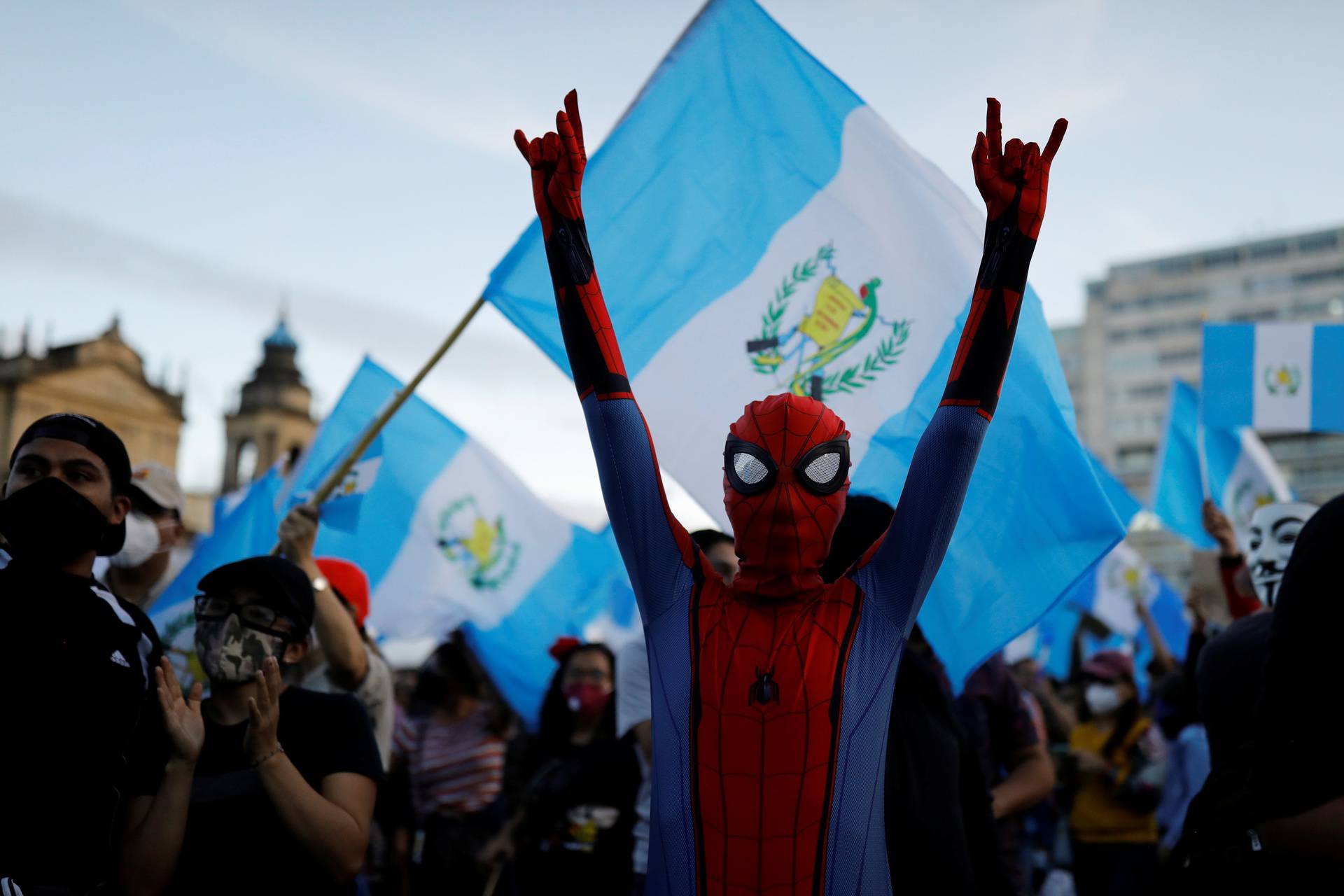 Protest demanding the resignation of Guatemala's President Alejandro Giammattei in Guatemala City