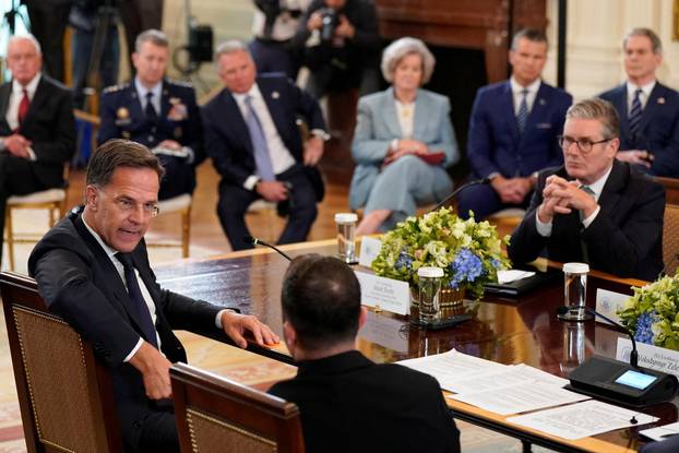 U.S. President Trump meets with Ukrainian President Zelenskiy and European leaders, in Washington, D.C.