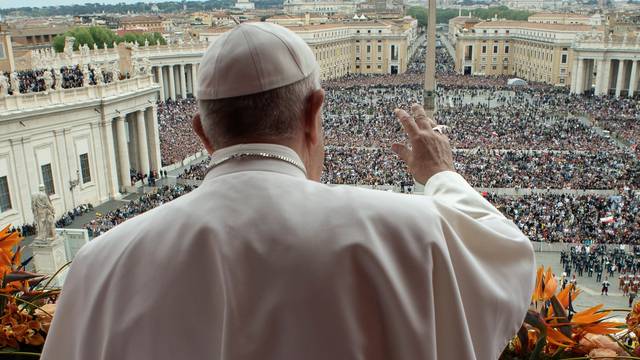 Pope Francis leads the Easter Mass at St. Peter's Square