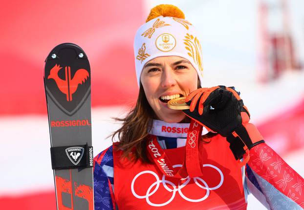 Victory Ceremony - Alpine Skiing - Women's Slalom