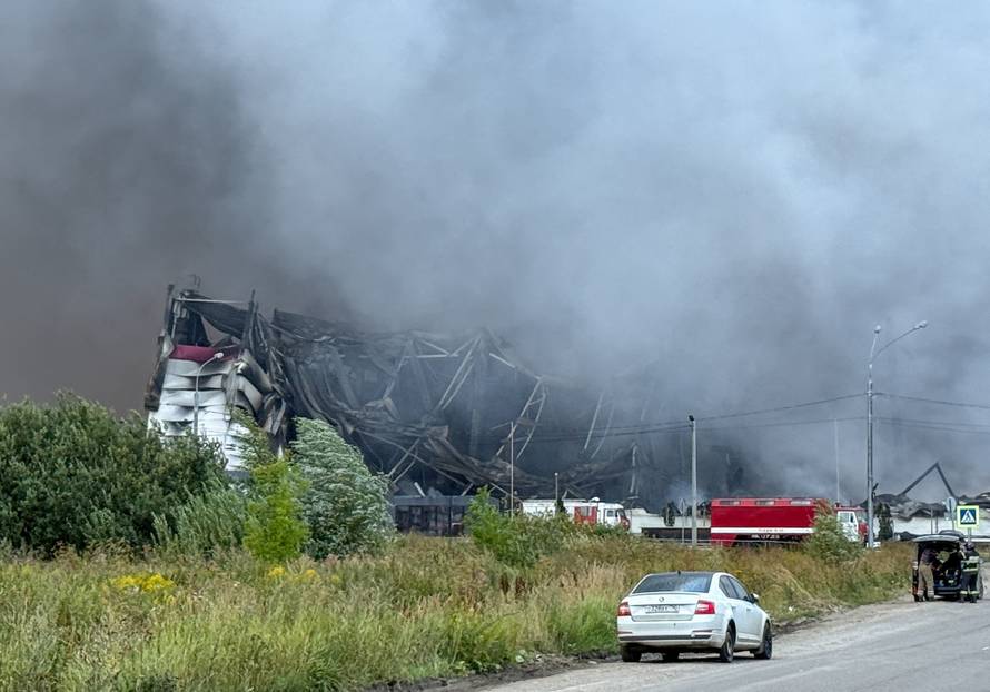 Wildberries warehouse in Moscow region on fire after Ukrainian drone attack