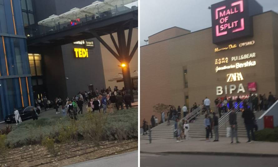 Panika u centru 'Mall of Split': Upalio se protupožarni alarm, ali je ipak bila lažna uzbuna