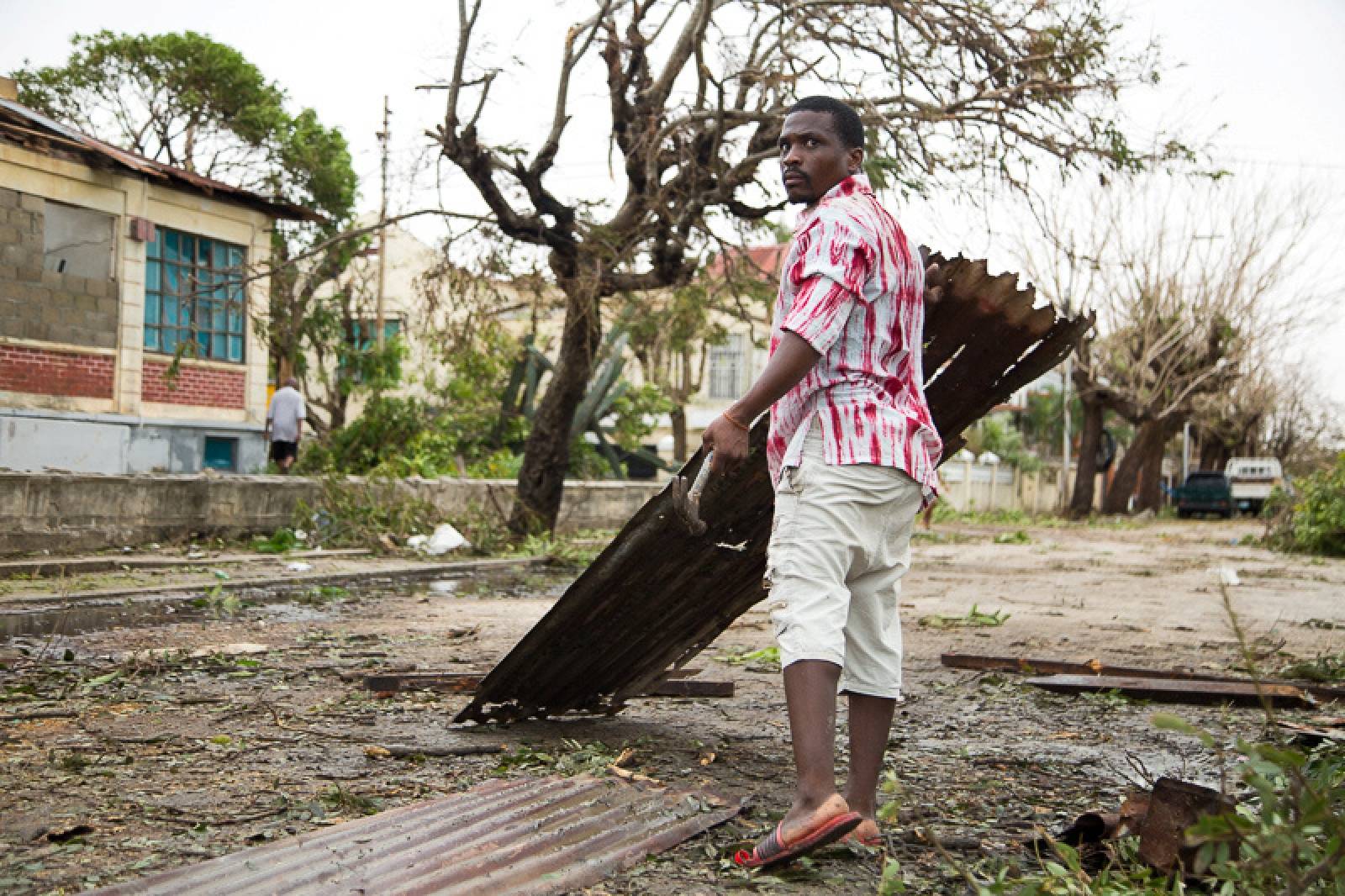Damage from the Cyclone Idai is seen in Beira