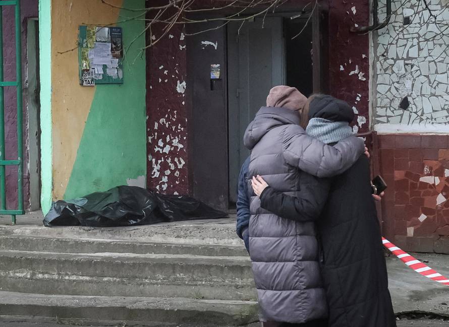 Aftermath of a Russian drone attack in the city of Kramatorsk