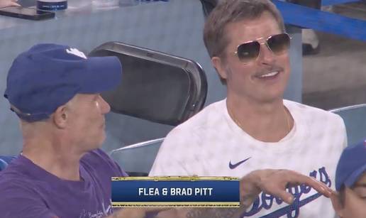 Brad Pitt je iznenadio novim izgledom na utakmici bejzbola