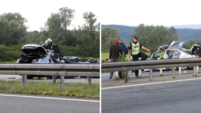 FOTO Strašni prizori na dionici smrti na A3: Auto je smrskan u potpunosti, dvoje ljudi mrtvo...