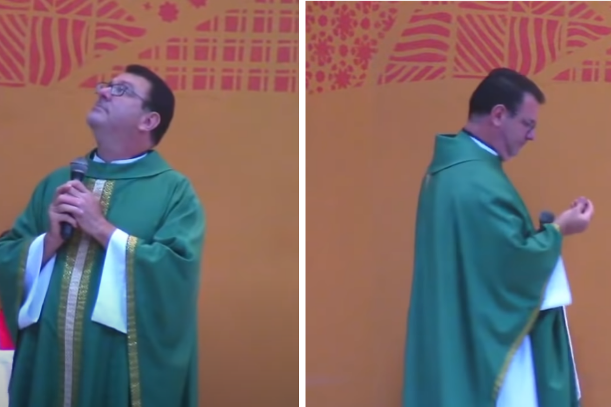 VIDEO Bože, što je ovo? Metak je pao na svećenika usred mise