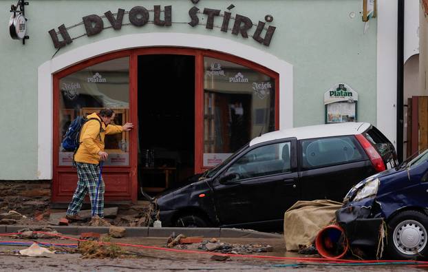 Aftermath of flooding in Czech Republic