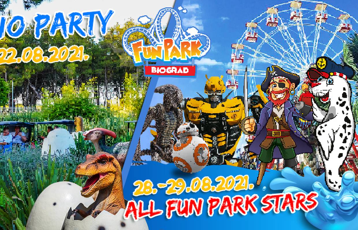 Za kraj 8 mjeseca Dino Party i All Fun Park Stars u Fun Parku Biograd-jer ste vi to tražili!