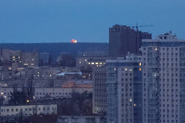 Russian missile and drone strike in Kyiv