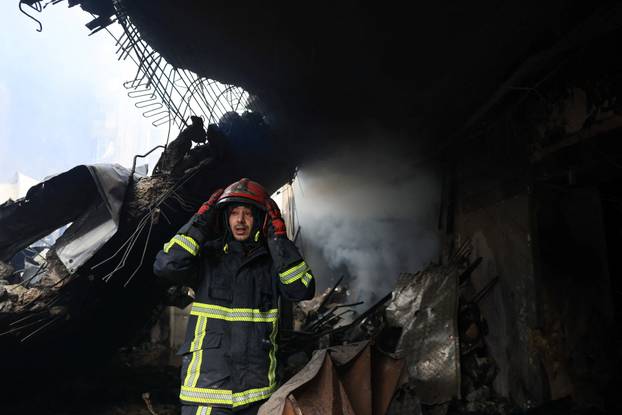 Aftermath of an Israeli strike carried out on Wednesday, in Al-Mazraa in Beirut