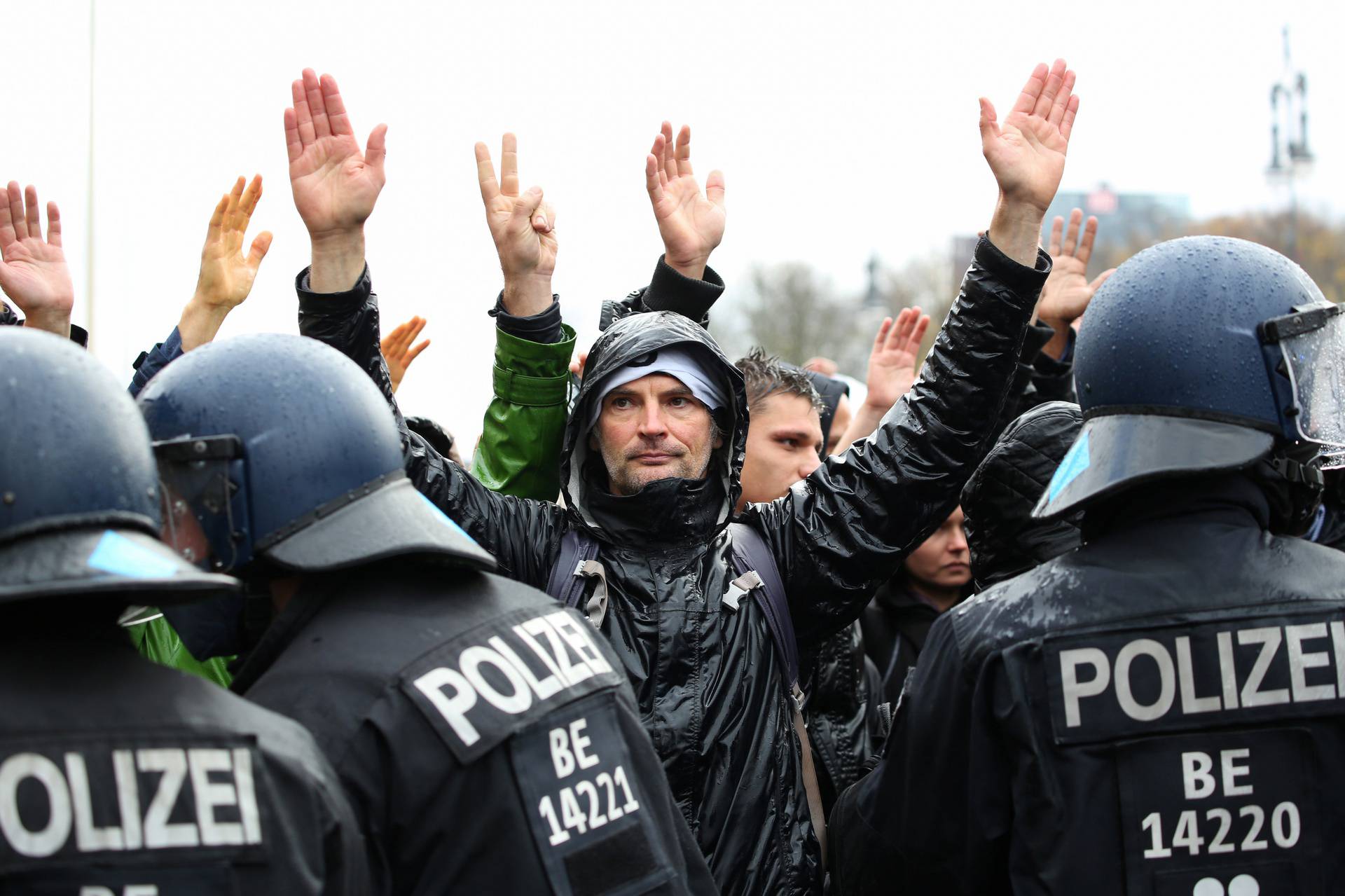 Protest against the government's coronavirus disease (COVID-19) restrictions in Berlin