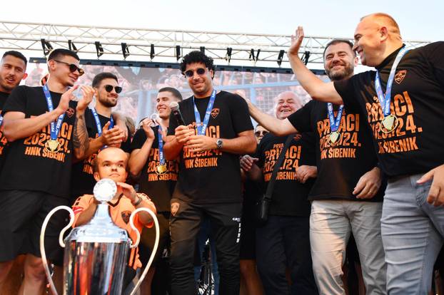 Šibenik: Sve?ani do?ek nogometaša Šibenika nakon povratka u Supersport HNL