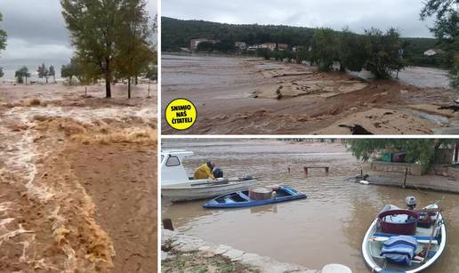 VIDEO 'Bujica' kod Obrovca, kiša ne staje: 'Ceste više nema, užasno je. Čekamo vatrogasce'