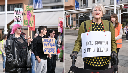 Poznata zagrebačka aktivistica na Trgu poručila moliteljima: 'Mole krunicu, sanjaju djevicu'