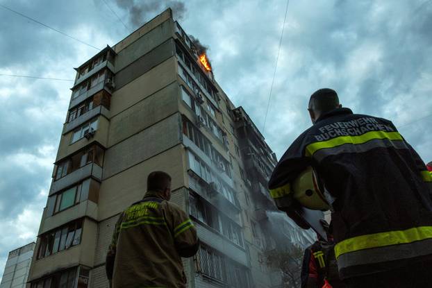 Aftermath of a Russian attack in Kyiv