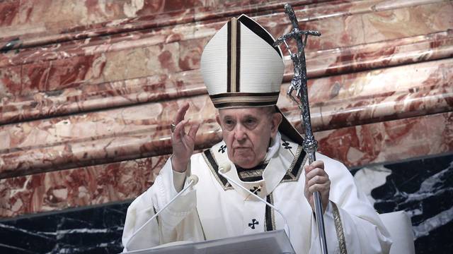 Pope Francis celebrates Mass on the feast of the Epiphany