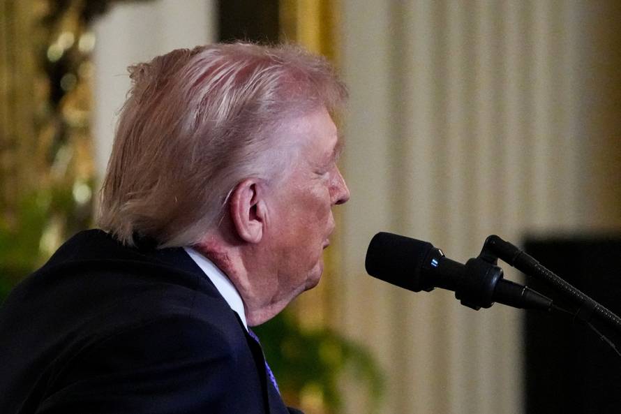 U.S. President Donald Trump attends a Medal of Honor ceremony at the White House