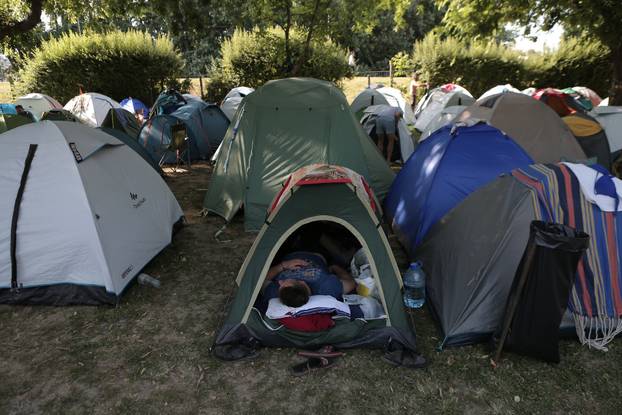 Atmosfera u kampu u sklopu Exit festivala