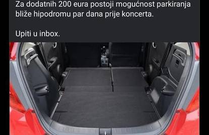 URNEBESNO! Renta gepek auta za Thompsonov koncert! 'Noć je 400 eura. Maknuo sam i kotač'