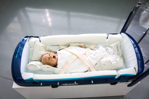 A device known as the Babypod 20, made from carbon fibre, is seen at Williams Advanced Engineering, in Grove