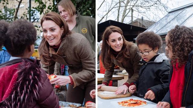 Vidi malu kako miješa: Kate je volontirala i djeci radila pizzu