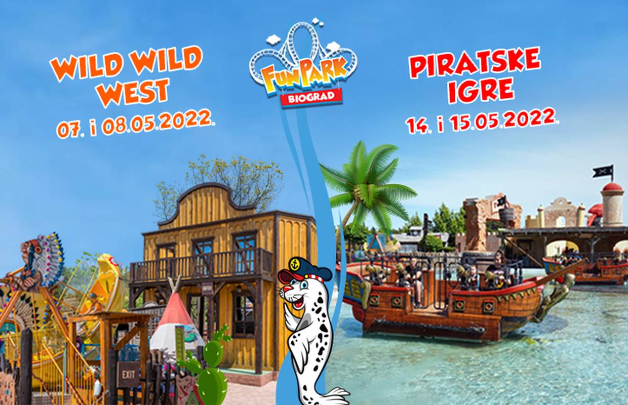 Nakon otvorenja sezone, Fun Park Biograd seli na Divlji Zapad i na Piratska mora!