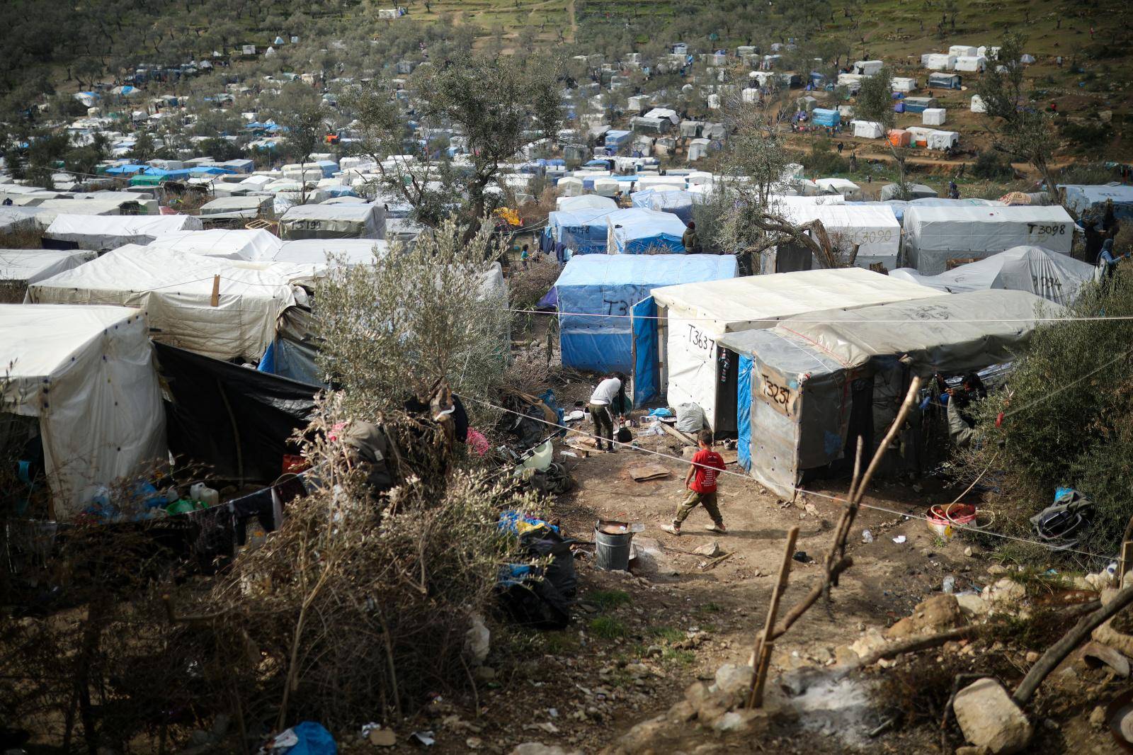 Izbjeglički kamp Mori smješten na otoku Le