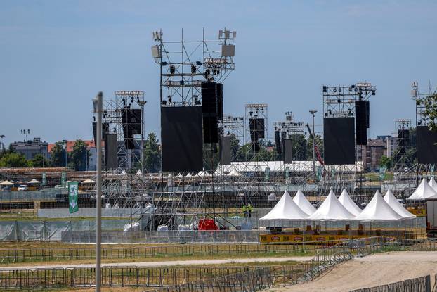 Zagreb: Radovi na hipodromu uoči koncerta Marka Perkovića Thompsona