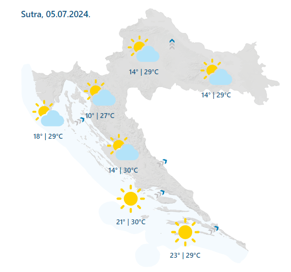 U petak sunčano i vruće, evo kakvo vrijeme će biti za vikend