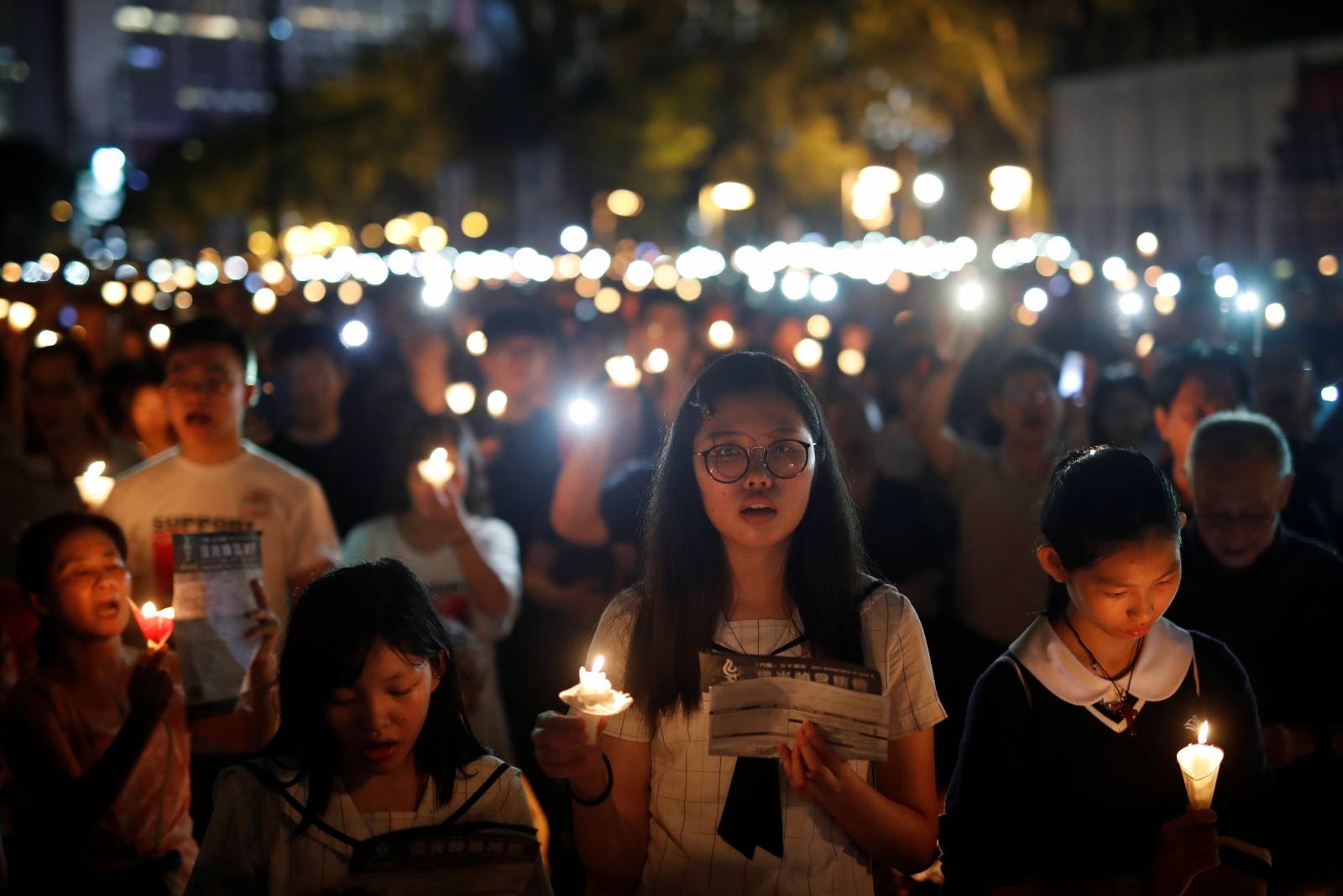 30th anniversary of the crackdown of Beijing's Tiananmen Square in 1989, in Hong Kong