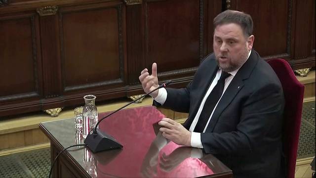 FILE PHOTO: Former Catalan Vice President Junqueras testifies before judges in Madrid