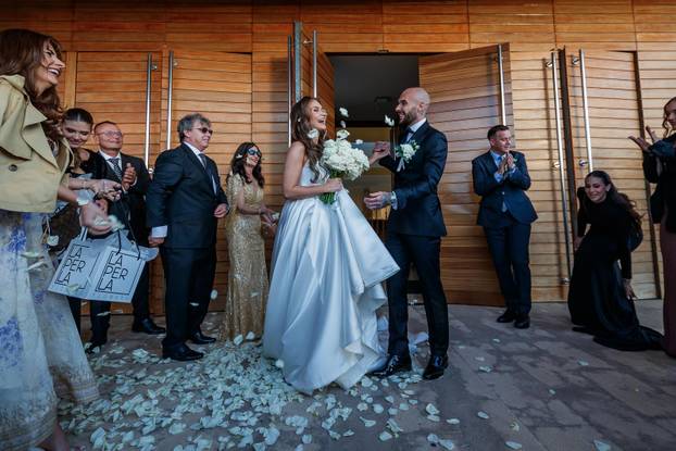 Split: Vjenčanje Hajdukovog nogometaša Anthonyja Kalika i Ivone Glavaš