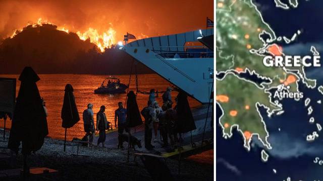 VIDEO Ovo su snimke vatrenog pakla u Grčkoj iz svemira: 'Naš kraj se bliži... Ostali smo sami'