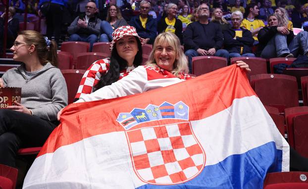 Susret Švedske i Hrvatske u prvom krugu EHF Europskog prvenstva,navijači
