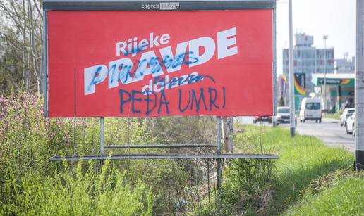 FOTO Skandalozno! Netko pošarao SDP-ov plakat u Zagrebu, napisao: 'Peđa umri'