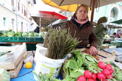 Rijeka: Na tržnicu stigle prve ovogodišnje divlje šparoge