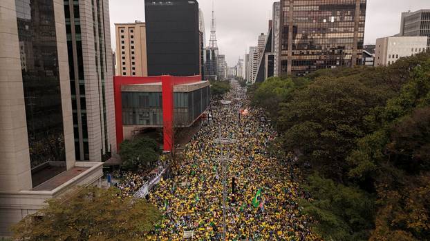 Bolsonaro supporters hold a protest in favor of former president, in Sao Paulo
