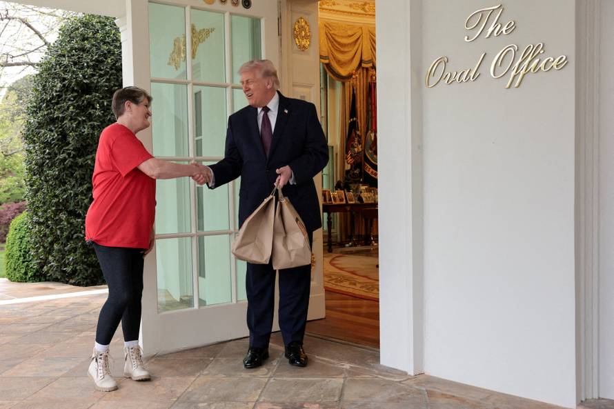 U.S. President Donald Trump in the Oval Office at the White House