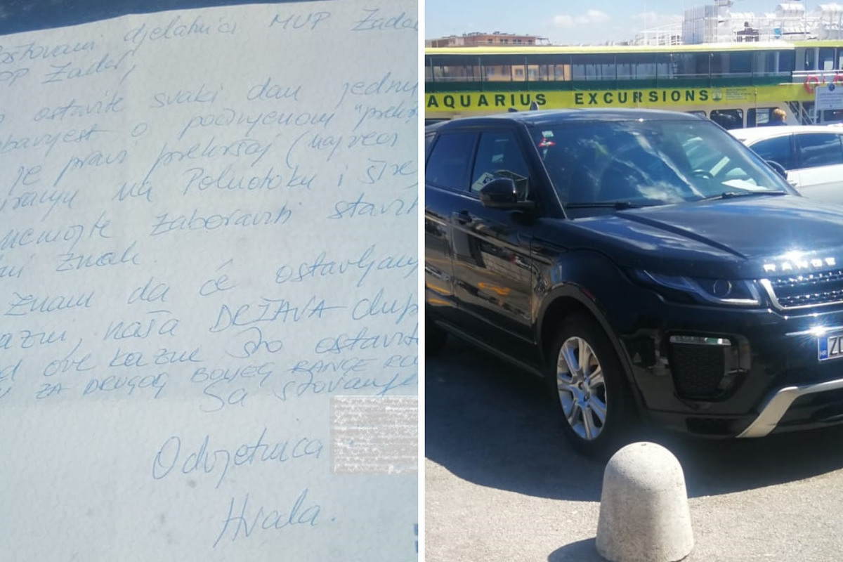 Zadranka parkirala pa ostavila poruku MUP-u: 'Slobodno dajte kaznu, zaradit ću za bolji auto'