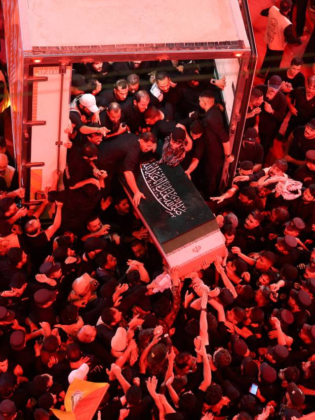 Funeral procession for Iran's late Supreme Leader Ayatollah Ali Khamenei in Karbala