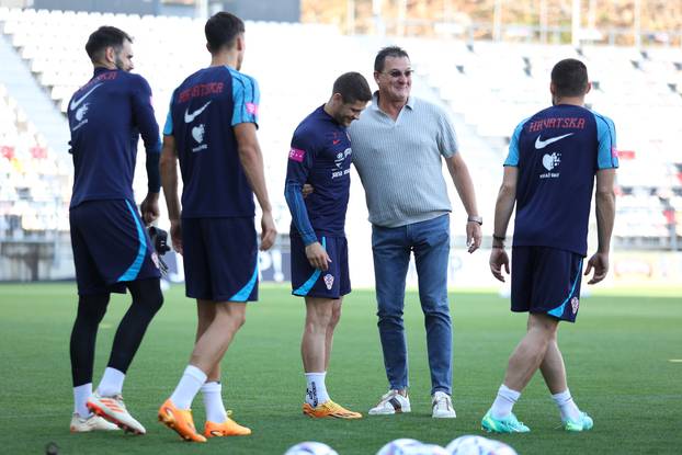 Rijeka: Na stadionu Rujevica održan trening Hrvatske nogometne reprezentacije 