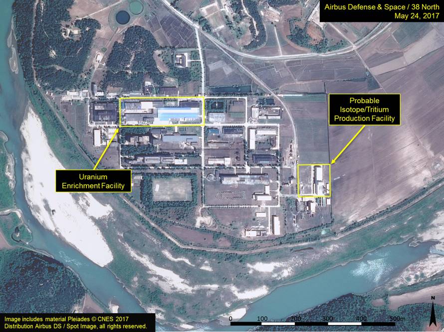 A satellite image of the radiochemical laboratory at the Yongbyon nuclear plant in North Korea