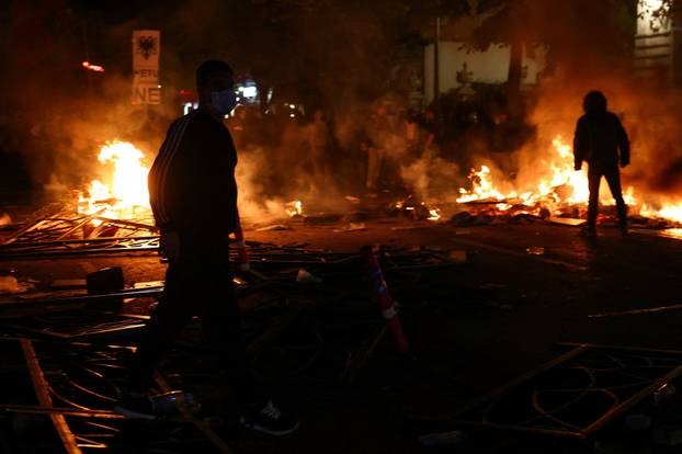Albanian students hold anti-government protest