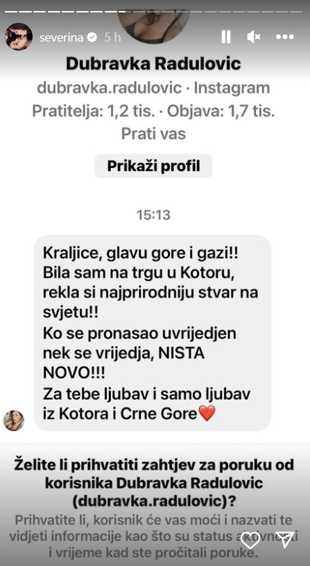 Nakon nastupa u Crnoj Gori, Severina pokazala poruke koje joj šalju: 'Kraljice, volimo te'