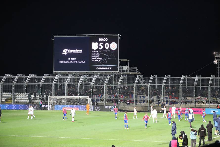 Rijeka: HNK Rijeka i HNK Hajduk odigrali utakmicu 14. kola SuperSport HNL