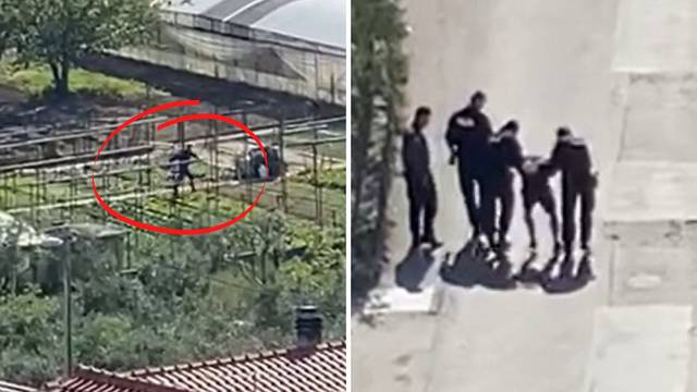 Video potjere: Izgurao policajca na motoru, pa bježao kroz polje