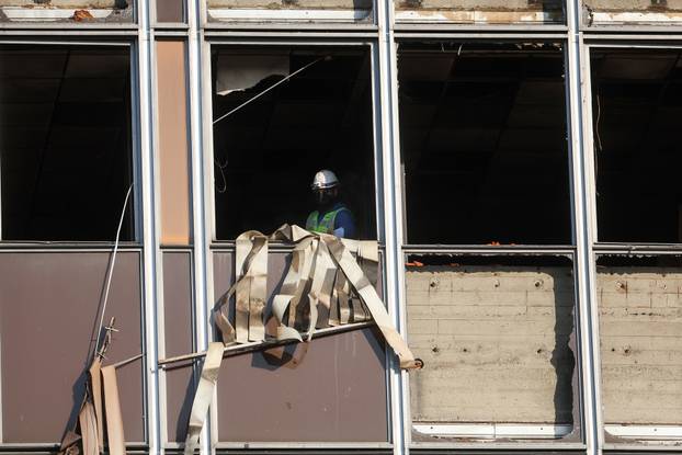 Zagreb: Radnici u Vjesnikovom neboderu